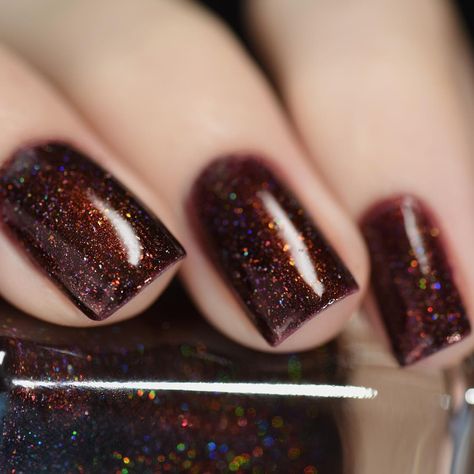 ILNP Overnight Bag Ilnp Nail Polish, Autumn Makeup, Boutique Nails, Brown Nail Polish, Holographic Nail Polish, Nail Polish Art, July Nails, Espresso Brown, I Love Nails