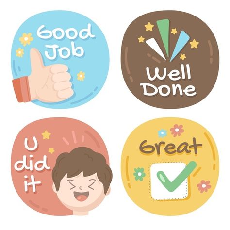 Pack of good job stickers | Free Vector #Freepik #freevector #quote #text #congratulations #sticker Stickers Use Ideas, Great Job Stickers, Congratulations Stickers, Good Job Quotes, Good Job Sticker, Well Done Congratulations, Good Stickers, Teacher Job, Teacher Stamps