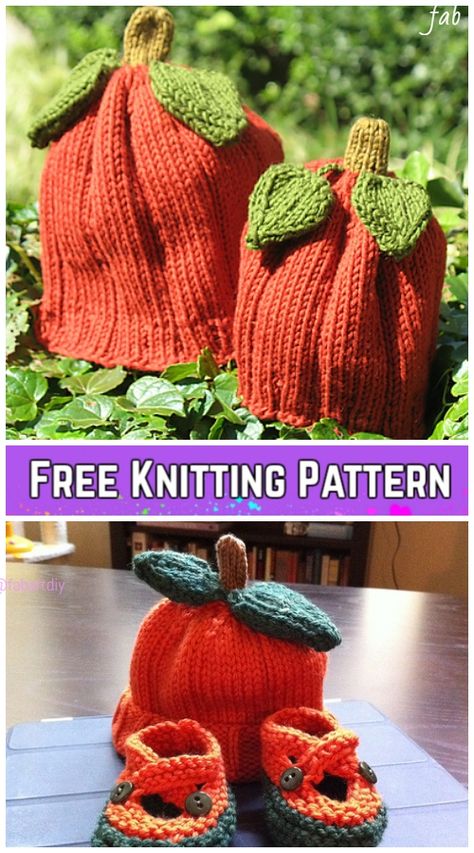 Halloween Knits, Knit Pumpkin Hat, Knit Fruit, Pumpkin Hat Pattern, Holiday Knitting, Halloween Knitting, Baby Hat Knitting Patterns Free, Ravelry Knitting, Baby Hat Knitting Pattern