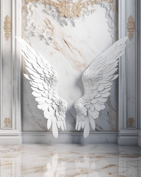 Angel Wings Aesthetic, Wings Picture, Illustration Prompts, Angel Wings Background, Angel Wings Photography, Studio Background Ideas, Kinds Of Art, Wings Artwork, Beauty And The Beast Art