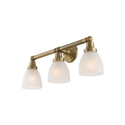 Charlton Home Weishaar 3-Light Vanity Light Finish: Classic Vanity, New Vanity, Light Vanity, Bathroom Remodel Master, Birch Lane, Bathroom Vanity Lighting, Diffused Light, Vanity Light, Metal Construction