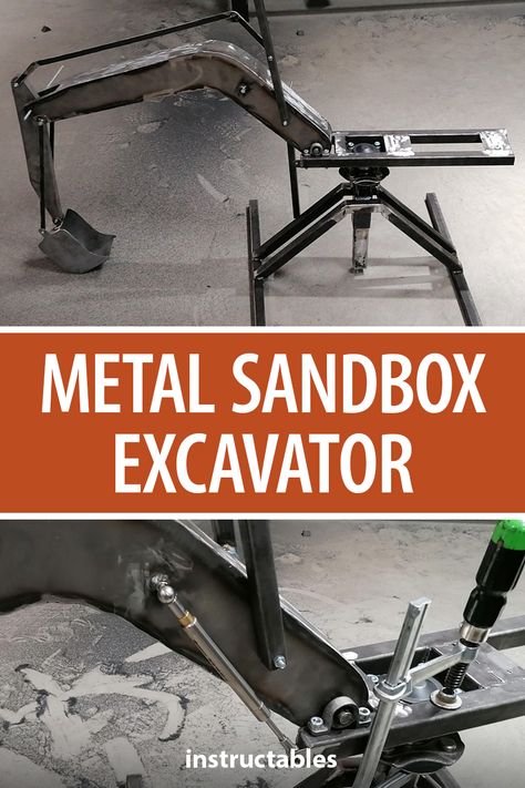 Sandbox Excavator, Build A Sandbox, Sandbox Toys, Diy Shed Kits, Kids Outdoor Playground, Excavator Toy, Machining Metal Projects, Metal Artwork Wall, Mini Excavator