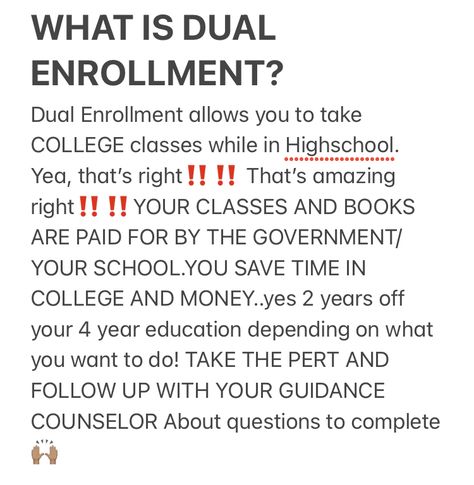 Dual Enrollment Tips, Dual Enrollment High School Students, Dual Enrollment Aesthetic, Dual Enrollment, High School Study, Studying Tips, High School Survival, High School Hacks, Academic Validation