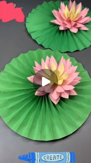 Lotus Flower Craft, Lotus Craft, Diy Craft Flowers, Paper Decoration Ideas, Paper Lotus, Craft Flowers, Diy Water, Jar Crafts, Art Crafts