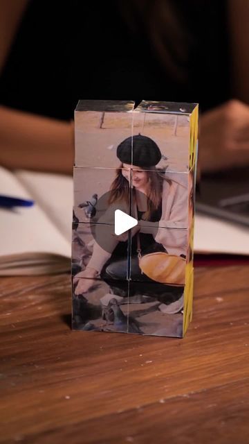 5-Minute Crafts Recycle on Instagram: "How to make flipping photo cubes!

#woodencubes #photocube #diyproject" Cottage Activities, Picture Cube, Regalos Diy, Functional Crafts, Birthday Surprises, Puzzle Diy, Middle School Art Projects, Photo Cubes, Wooden Cubes