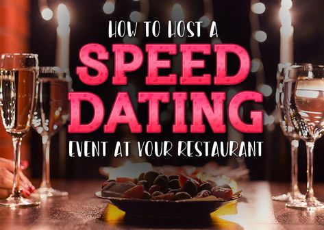 Hosting a well-planned speed dating event at your restaurant can help you make more money and bring new customers through your doors. Speed Dating Event, Open Mic, Singles Events, Online Dating Advice, Speed Dating, Dating Games, Dating After Divorce, Event Ideas, Dating Memes