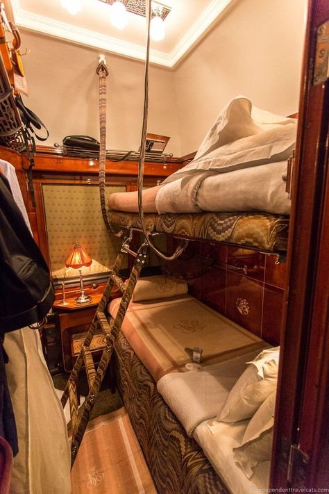 Belmond Venice Simplon Orient Express train cabin compartment Orient Express Train, Venice Simplon, Simplon Orient Express, Luxury Train, Express Train, Train Service, Old Trains, Old Train, Orient Express