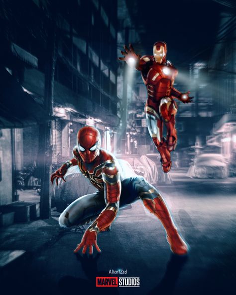 Ironman And Spiderman Wallpaper, Ironman And Spiderman, City Picture, House Spider, Spiderman Ironman, Marvel Fanart, Broken Screen Wallpaper, Iron Man Avengers, Marvel Tattoos