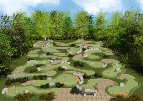 drawings of mini golf courses for permits - Google Search Outdoor Mini Golf, Mini Putt, Dubai Golf, Putt Putt Golf, Adventure Golf, Course Design, Course Ideas, Crazy Golf, Public Golf Courses