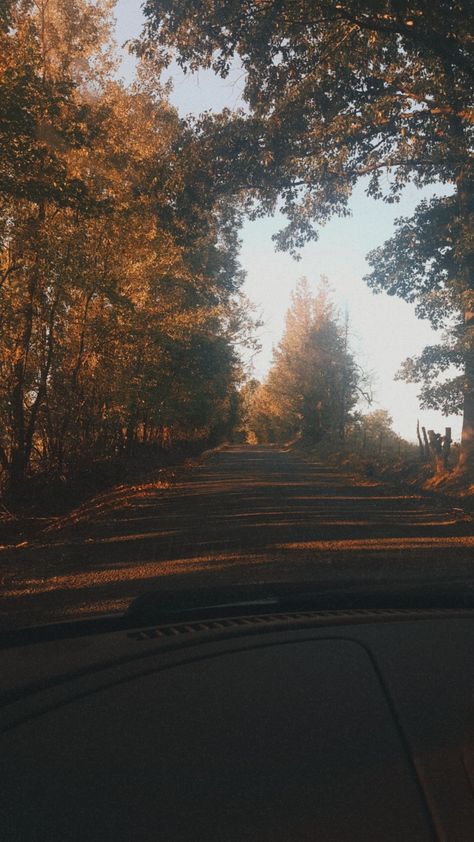 Backroads Aesthetic, Fall Drive, Fall Szn, Maine Trip, Empty Road, Rose Aesthetic, Road Photography, Rosé Aesthetic, Gravel Road