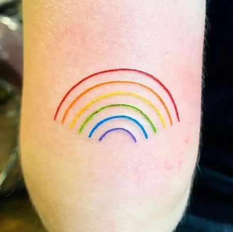 20 Beautiful Rainbow Tattoo Designs and Ideas 2023 Bridge Tattoo, Rainbow Tattoo, Mountain Tattoo Design, Rainbow Circle, Rainbow Tattoos, Circle Tattoo, Cloud Tattoo, Wonderful Nature, Watercolor Rainbow