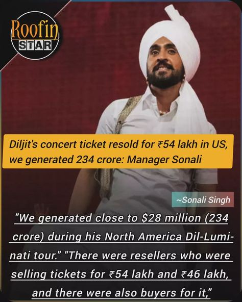 I can't belive...🤯 #diljitdosanjh #liveevents #sonalisingh #usa #singer Sonali Singh, Diljit Dosanjh, Concert Tickets, Live Events, Celebrity Photos, Celebrity News, North America, Concert, Pins