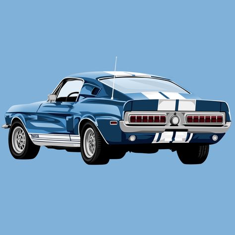 Cars Fanart, Mustang 67, Ford Shelby Cobra, Mustang 1966, Volkswagen Aircooled, 1967 Ford Mustang, 1967 Mustang, Dodge Muscle Cars, Cool Car Drawings