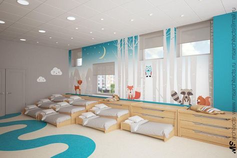 Daycare Room Ideas, Toddler Projects, Preschool Designs, Daycare Design, Infant Classroom, Daycare Room, Bed Interior, Kindergarten Design, Kindergarden Activities