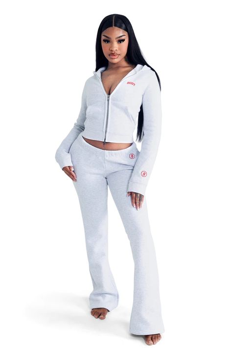 BACKSHOT HOODIE 2.0 (HEATHER GREY/RED) Body By Raven Tracy, Raven Outfits, Raven Tracy, Skai Jackson, Cute Lazy Day Outfits, Lazy Day Outfits, Basic Fits, New And Improved, Tall Girl