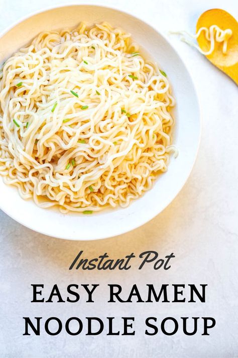 An incredibly quick and easy soup that combines Instant Pot Pho broth with ramen noodles. No prep work, 7 ingredients and just 8 minutes in your pressure cooker! My kids LOVE this soup for dinner. #instantpot #soup #ramen #pho Instant Pot Pho, Ramen Pho, Vegetarian Pho, Instant Pot Stew, Soup For Dinner, Pho Broth, Vegetarian Ramen, Electric Roaster, Easy Ramen