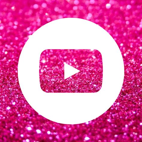 Pink Glitter Icons, Barbie App Icons, Aesthetic Pink Glitter, Icon For Iphone, Iphone Background Glitter, Youtube App Icon, Ipad Decor, Icon Rosa, Ipad Widgets