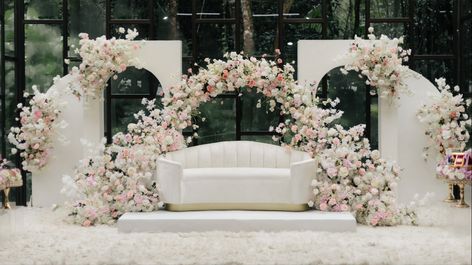 Simple Backdrop Wedding, Wedding Stage Design Simple, Wedding Dais, Nikah Decor, Turn Your Dreams Into Reality, Wedding Stage Decor, Wedding Entrance Decor, Wedding Stage Design, Garden Weddings Ceremony