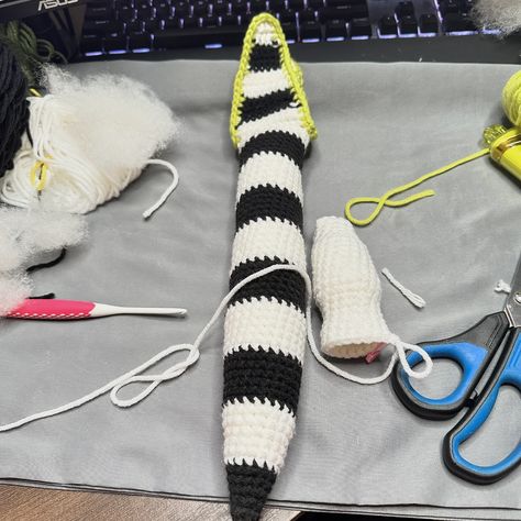 The sandworm pattern is coming along nicely and on schedule for the Friday release! Hop over to my ko-fi for early updates! #beetlejuice #sandworm #crochet #horrorcrochet #gothcrochet #altcrochet #nerdycrochet #amigurumi #patternrelease #plushies Sandworm Crochet Pattern, Crochet Sandworm, Beetlejuice Crochet, Sandworm Beetlejuice, Beetlejuice Sandworm, Deez Nuts, The Friday, Beetlejuice, Free Crochet Pattern