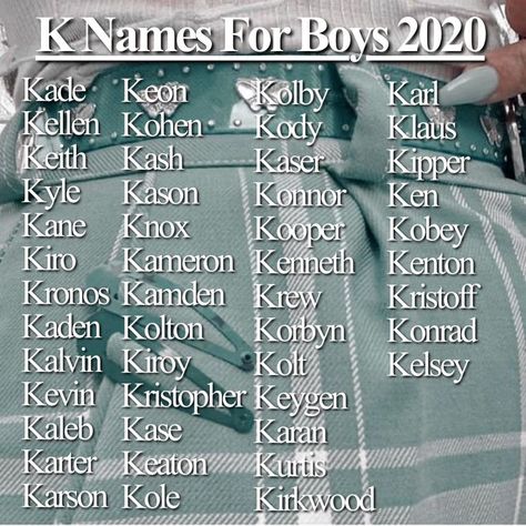 K Names For Boys, Name Of Baby Boy, Old Fashioned Boy Names, K Names, Unique Baby Boy Names, Unique Boy Names, Names For Boys, Unique Girl Names, Sweet Baby Names