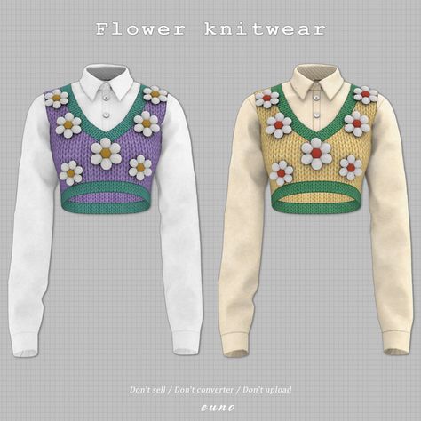 Sims In Bloom Cc, Sims 4 Cc Flower Clothes, Sims 4 Cc Softgirl, Sims 4 Nifty Knitting Cc, Sims 4 Women Shirts, Sims 4 Cc Clothes Patreon Cute, Ts4 Cc Cottagecore Clothes, Sims 4 Cc New Jeans Kpop, Cute Sims Cc Clothes