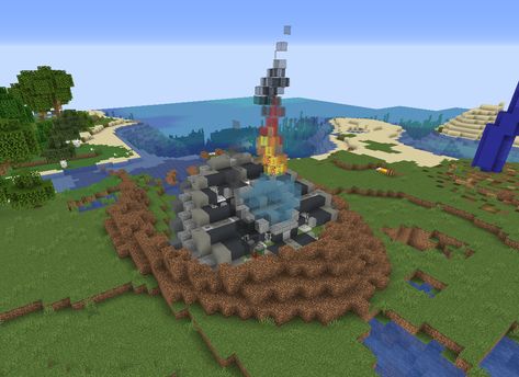 Minecraft Alien Spaceship, Ufo Minecraft, Minecraft Lab, Minecraft Industrial, Minecraft Building Guide, Ice Mountain, Diy Minecraft, Alien Spaceship, Minecraft City