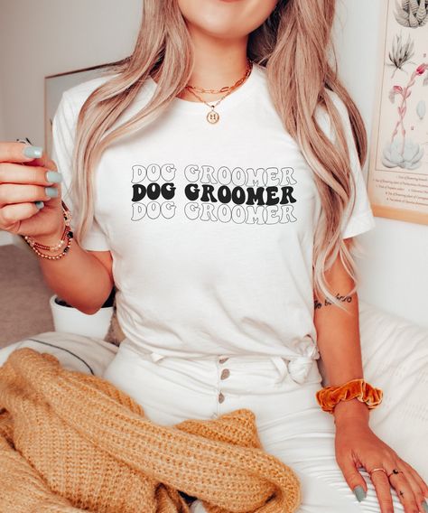 Retro Dog Grooming Shirt Fur Stylist Shirt Dog Groomer Gift Pet Groomer Shirt Cat Groomer Gift Funny Groomer Shirts For Dog Groomers Gift Groomer Outfit, Dog Groomer Gifts, Cat Groomer, Dog Groomer, Retro Dog, Dog Grooming, Favorite Shirts, Mother's Day Gifts, Gifts For Mom