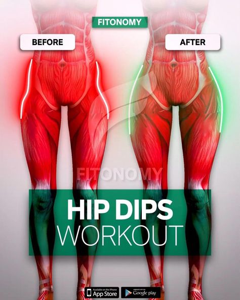 Dip Workout, Hips Dips, Body Weight Leg Workout, Buttocks Workout, Leg And Glute Workout, Trening Fitness, Workout Without Gym, Bodyweight Workout Beginner, Hip Workout