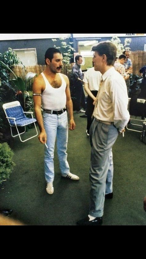 Freddie Mercury & David Bowie 1985 Duncan Jones, Angela Bowie, Live Aid, Good Will Hunting, Freddy Mercury, Roger Taylor, Iggy Pop, Manama, Musica Rock