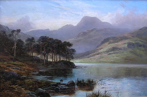 Clarence Roe, Blea Tarn Gustavo Dore, Composition Photo, Toledo Museum Of Art, Google Art Project, Gustave Dore, Scottish Landscape, A4 Poster, Oil Painting Reproductions, Scottish Highlands