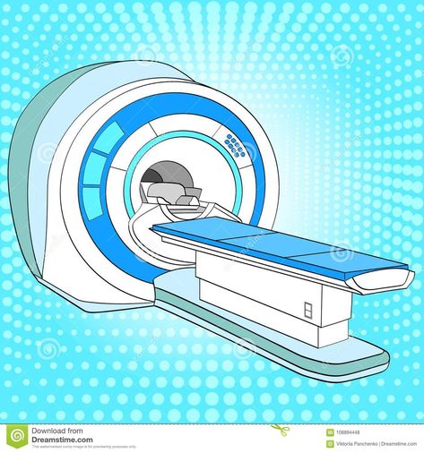 Pop Art Vector, Art Vector Illustration, Magnetic Resonance Imaging, Magnetic Resonance, Canvas Paint, Color Illustration, Medical Equipment, Pop Art, Vector Illustration