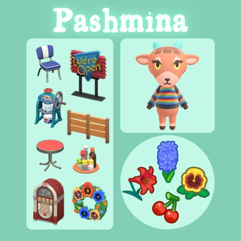 Acnh Pashmina Yard Ideas, Pashmina Animal Crossing, Acnh Pashmina, Animal Crossing Yard Guide, Animal Crossing Yard, Aesthetic Chaos, Acnh Yard, Animale Crossing, Acnh Villagers