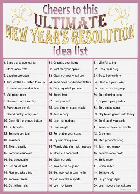 How To Make A New Years Resolution List, New Year's Resolution Ideas, Newyear Resolution Ideas, New Year’s Eve Resolution, New Years Resolution List 2023, New Year’s Resolutions, New Years Eve Resolutions, New Years Resolutions 2023, New Years At Home