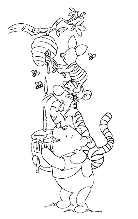 Aesthetic Colouring Pages Disney, Coloring Pages Characters, Disney Colouring In Pages, Colouring Pages Disney, Colouring Disney, Winnie The Pooh Coloring Pages, Pooh Coloring Pages, Disney Adult Coloring Books, Pintar Disney