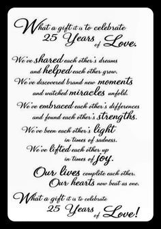 25 Year Anniversary Quotes, 25th Wedding Anniversary Quotes, 25th Anniversary Quotes, 25th Wedding Anniversary Wishes, Vow Renewal Ideas, Anniversary Vow Renewal, Anniversary Quotes For Husband, 50th Year Wedding Anniversary, Anniversary Poems