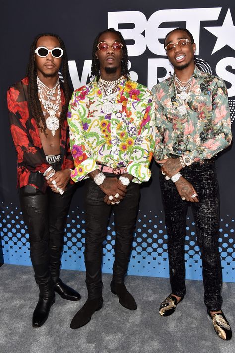 Men's Fashion: BET Awards 17 - Talking With Tami Migos Outfit, Migos Fashion, Hiphop Culture, Fashion Inspo Casual, Yara Shahidi, Cute Halloween Nails, Bet Awards, Gucci Mane, Lil Pump