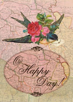 O Happy Day, Rose Journal, Scented Drawer Liner, Papaya Art, Become A Teacher, Birds Nests, Printable Ephemera, Birthday Card Template, Blue Birds