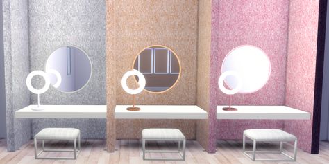 Sims 4 Cc Makeup Vanity, Sims 4 Hair Salon Cc Clutter, Sims 4 Dressing Table, Sims 4 Cc Vanity, Floating Dressing Table, Makeup Furniture, Mods Ts4, Cc Eyes, Sims4 House