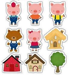 Preschool Crafts Activities, Activity Preschool, The Three Little Pigs, Farm Animals Birthday Party, Kindergarden Activities, Farm Animal Birthday, Animal Birthday Party, Animal Crafts For Kids, Three Little Pigs