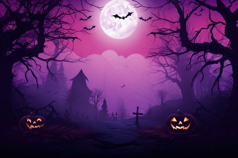 Halloween outdoors nature purple. AI generated Image by rawpixel. | premium image by rawpixel.com / Ketsarin Halloween Backgrounds Purple, Halloween Outdoors, Backgrounds Purple, Nature Purple, Moon Halloween, Halloween Background, Aesthetic Purple, About Halloween, Computer Backgrounds