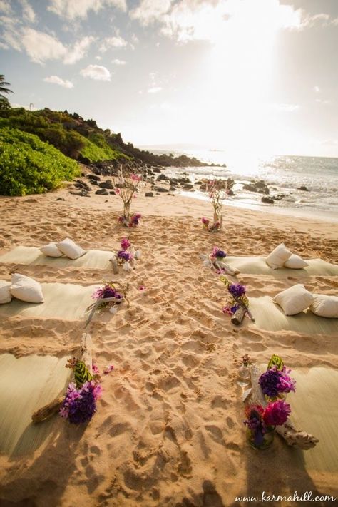 Wedding Aisles, Beach Wedding Aisles, Simple Beach Wedding, Beach Wedding Centerpieces, Beach Wedding Attire, Maui Photographers, Beach Wedding Reception, Beach Wedding Guests, Beach Wedding Flowers