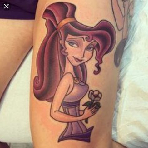 Megara Tattoo Hercules, Meg Tattoo, Hercules Megara, Hercules Tattoo, Disney Inspired Tattoos, Megara Hercules, Meg Hercules, Disney Sweets, Disney Sleeve