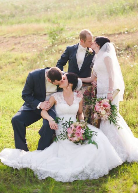 Double Wedding - Vintage wedding photography Double Wedding Ideas, Double Strand Gold Wedding Jewelry, Double Wedding Ring Picture, Sister And Bride Pictures Wedding Day, Double Exposure Wedding Photos, 2nd Shooter Wedding Photos, Man Wedding, Vintage Wedding Photography, Double Wedding