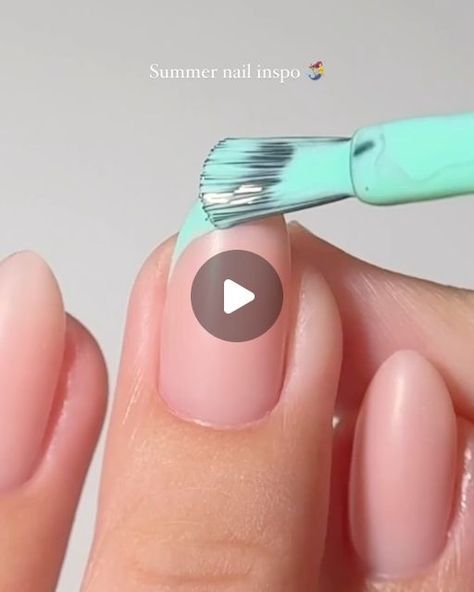 nails tutorials 💅🏻 on Instagram: "Brown or Blue nails for summer 🤎🩵🌊

by @nailartbydaisy" Nail Art With Eyeshadow, Nails Polish Ideas, Blue Nails For Summer, Nails For Summer, Blue Nail Art, Nail Tutorials, Blue Nails, Nail Polish, Nail Art