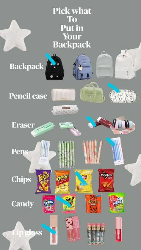 Senior Year Book, School Bag Essentials, Backpack Essentials, Backpack Organization, Year Book, Camping Backpack, Cute Aesthetic, School Backpack, Essential Bag