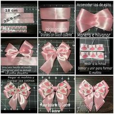 Simpul Pita, Projek Menjahit, Girls Hair Bows Diy, Homemade Bows, Buat Pita, Hair Bow Tutorial, Bows Diy Ribbon, Diy Bows, Bow Tutorial