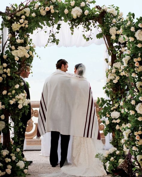 13 Chuppah Ideas From Jewish Wedding Ceremonies Wedding Ceremony Checklist, Jewish Wedding Chuppah, Chuppah Ideas, Jewish Wedding Traditions, Wedding Chuppah, Jewish Wedding Ceremony, Mazel Tov, Jewish Culture, Martha Stewart Weddings