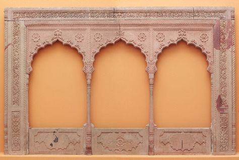 Collection REPRODUCTION REQUESTS An image of A three arch balcony panel by  Bikaner, Rajasthan, India Title A three arch balcony panel Rajasthani Arch, Indian Arch, Design Restaurant, Arch Design, Bar Design Restaurant, Rajasthan India, Bar Design, Restaurant Design, Colour Palette