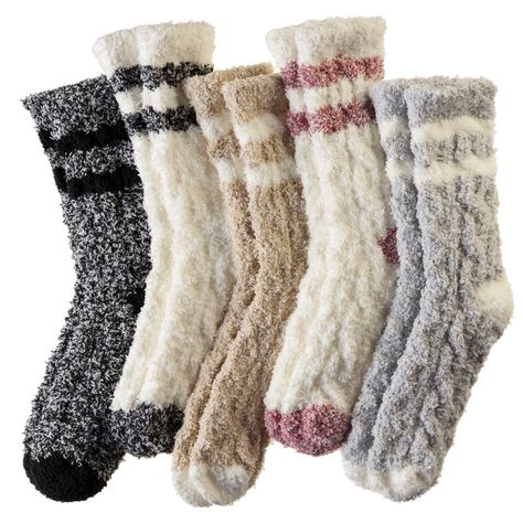 PRICES MAY VARY. Cozy & Warm: Our women's fuzzy slipper socks are made with a blend of high-quality materials. They are incredibly soft, breathable, and durable, providing cloud-like comfort that will keep your feet and toes warm during cold weather. Let these cozy socks protect your feet and provide lasting warmth on chilly winter days! Fluffy & Soft: Our slipper and sleep socks for women are designed with high-tech microfiber, elastic fabrics, and soft-touch features to ensure maximum comfort Sleeping Socks, Cabin Socks, Christmas Slippers, Fluffy Socks, Comfortable Slippers, Christmas Material, Soft Slippers, Fuzzy Slippers, Fuzzy Socks