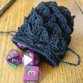 StormFly Crafts: Crochet Game of Thrones Dragon Egg Inspired Dice Bag Dragon Egg Crochet Bag, Dragon Egg Crochet Pattern, Dragon Egg Dice Bag Crochet, Dragon Egg Crochet, Crochet Dragon Egg Pattern Free, Dnd Dice Bag Crochet Pattern, Crochet Dnd Dice Bag Pattern Free, Crochet Practical Ideas, Crochet Dice Bag Pattern Free